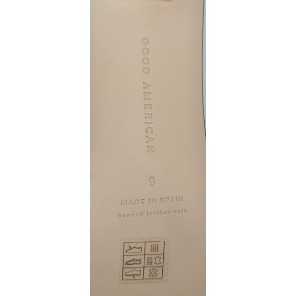 Good American Kickstand Slide Sandal Black Embellished Heel Size 9 NWOB - Picture 2 of 7